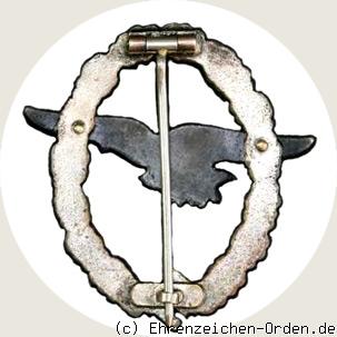 Segelflugzeugführer-Abzeichen R&uuml;ckseite