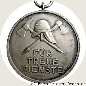 Feuerwehr-Erinnerungszeichen für 25 Jahre R&uuml;ckseite