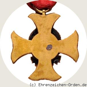 Dienstauszeichnung 2. Klasse für Offiziere 1854 R&uuml;ckseite