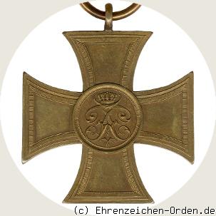 Erinnerungskreuz für freiwillige Hilfstätigkeit 1870/71 R&uuml;ckseite