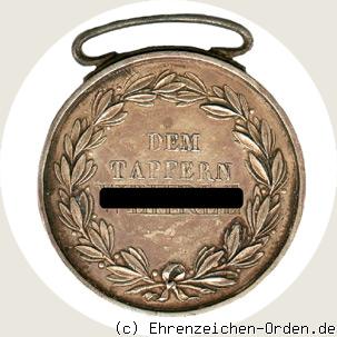 Silberne Verdienstmedaille des Militär Karl Friedrich-Verdienstordens (7. Variante) R&uuml;ckseite