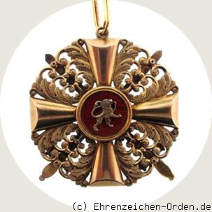 Orden vom Zähringer Löwen Ritterkreuz 1. Klasse mit Schwertern R&uuml;ckseite