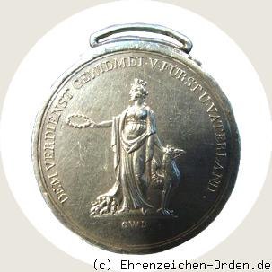 Silberne Civilverdienstmedaille Großherzog Ludwig 1818 R&uuml;ckseite