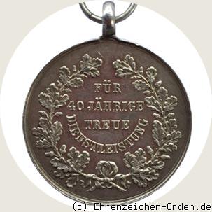 Dienstalterauszeichnung der Heeresverwaltung für 40 Jahre R&uuml;ckseite