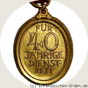 Feuerwehr Ehrenzeichen für 40 Jahre Dienst vergoldet (Freistaat Bayern) R&uuml;ckseite