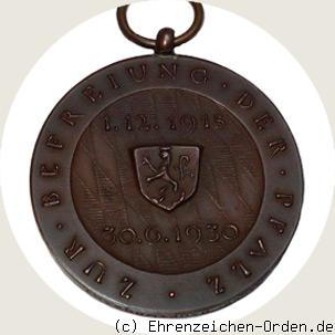 Pfalzmedaille 1930 R&uuml;ckseite