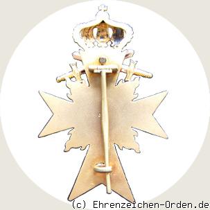 Militär-Verdienstorden Offizierskreuz mit Flammen und Schwertern R&uuml;ckseite