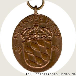 Prinzregent Luitpold Medaille in Bronze R&uuml;ckseite