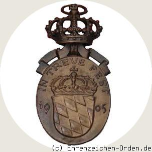 Prinzregent Luitpold Medaille mit der Krone in Bronze R&uuml;ckseite