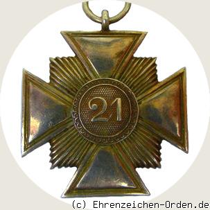 Dienstauszeichnung für Unteroffiziere und Soldaten nach 21 Jahren 1879 R&uuml;ckseite