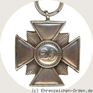 Dienstauszeichnung für Unteroffiziere und Soldaten nach 25 Jahren 1833 R&uuml;ckseite