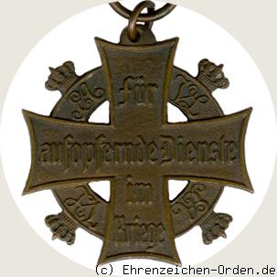 Kriegsverdienstkreuz für Frauen und Jungfrauen R&uuml;ckseite
