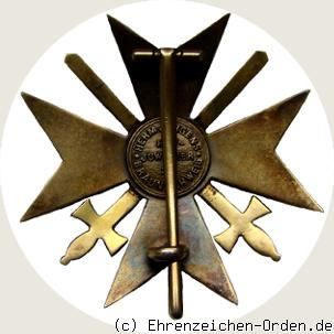 Orden Heinrich des Löwen  Offizierkreuz mit Schwertern R&uuml;ckseite