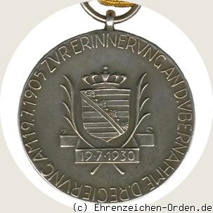 Erinnerungsmedaille an die Regierungsübernahme 1930 R&uuml;ckseite
