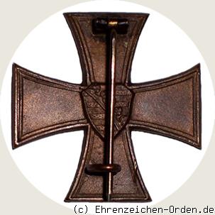 Kriegserinnerungszeichen Steckkreuz R&uuml;ckseite