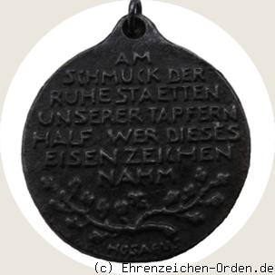 Denkmünze zu Ehren der Gefallenen – Ich hatt einen Kameraden R&uuml;ckseite