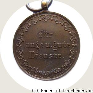 Dienstauszeichnung für 15 Jahre Bronzene Medaille 1832 (1.Prägung) R&uuml;ckseite