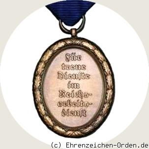 Dienstauszeichnung Reichsarbeitsdienst 4.Stufe Männer R&uuml;ckseite