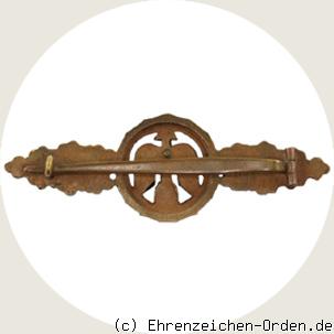 Frontflugspange für Jäger in Bronze R&uuml;ckseite