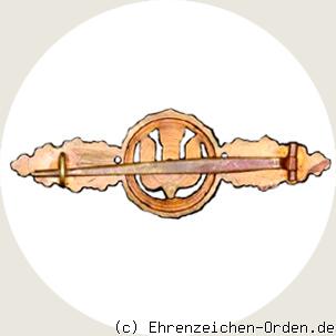 Frontflugspange für Kampf- und Sturzkampfflieger in Bronze R&uuml;ckseite