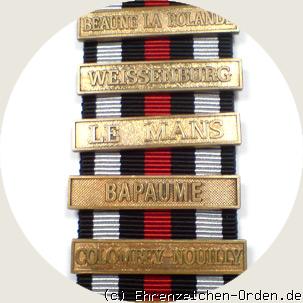 Gefechtsspangen zur Kriegsdenkmünze 1870/71 R&uuml;ckseite