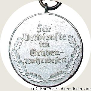 Grubenwehr-Ehrenzeichen 1938 R&uuml;ckseite