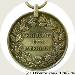 Goldene Verdienstmedaille König Ernst August (größerer Kopf) 1846 R&uuml;ckseite