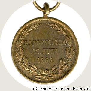 Langensalza-Medaille 1866 R&uuml;ckseite