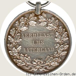 Silberne Verdienstmedaille König Ernst August (größerer Kopf) 1846 R&uuml;ckseite