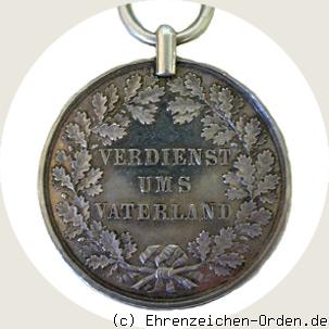Silberne Verdienstmedaille König Ernst August (kleiner Kopf) 1841 R&uuml;ckseite