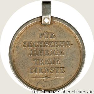 Wilhelmsmedaille in Silber 1. Prägung 1837 R&uuml;ckseite