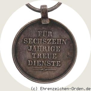 Wilhelmsmedaille in Silber 3. Prägung 1846 R&uuml;ckseite