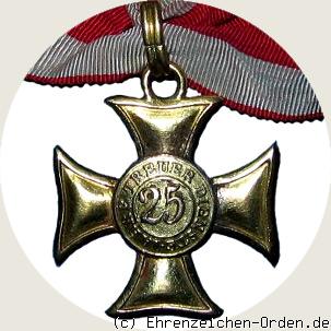 Militär-Dienstehrenzeichen 25 Jahre für Offiziere 2. Prägung 1839 R&uuml;ckseite