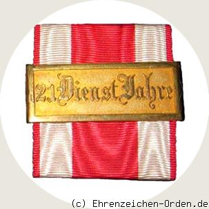 Dienstauszeichnung 1. Klasse für 21 Jahre Schnalle