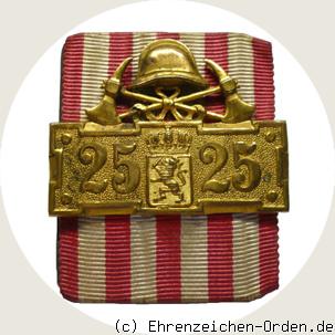 Ehrenzeichen für Mitglieder der freiwilligen Feuerwehr 25 Jahre
