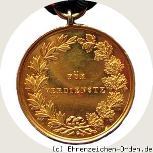 Goldene Verdienstmedaille des Ludewigsordens 1850 – Für Verdienste R&uuml;ckseite