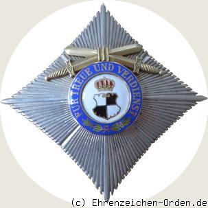 Fürstlicher Hausorden von Hohenzollern Bruststern zum Ehrenkomtur mit Schwertern