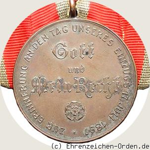 Denkmünze auf den Einzug Graf-Regent Ernst in Detmold 1897 R&uuml;ckseite