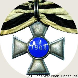 Luisen-Orden  2. Abteilung 2. Klasse 1865 R&uuml;ckseite