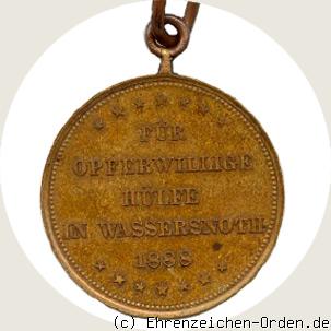 Medaille für opferwillige Hilfe in der Wassernot 1888 R&uuml;ckseite