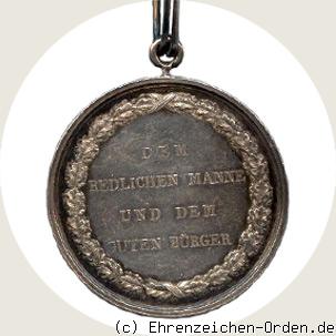 Silberne Verdienstmedaille Großherzog Friedrich Franz R&uuml;ckseite