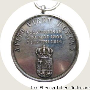 Gedächtnismedaille Großherzog Adolf Friedrich V. R&uuml;ckseite