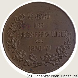 Medaille der Kriegsfreiwilligen 1870/71 R&uuml;ckseite