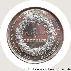 Prämienmedaille der großen Militär-Waisenhäuser Potsdam und Pretzsch 2.Form 1872 R&uuml;ckseite