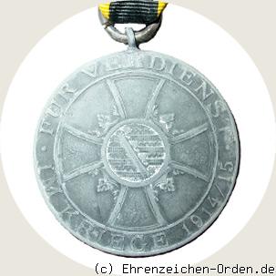 Medaille für Verdienst im Kriege 1915 in Zink R&uuml;ckseite