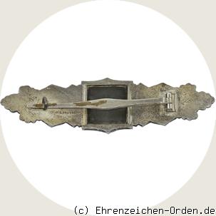 Nahkampfspange des Heeres in Silber R&uuml;ckseite