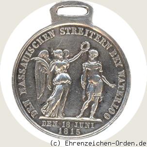 Waterloo-Medaille in Silber R&uuml;ckseite