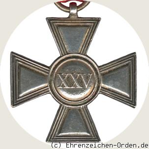 Dienstauszeichnungskreuz für 25 Jahre der Unteroffiziere R&uuml;ckseite