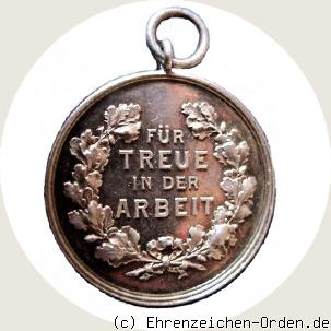 Medaille für Treue in der Arbeit R&uuml;ckseite