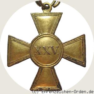 Dienstauszeichnung für Offiziere 1825 (1.Form 1826) R&uuml;ckseite